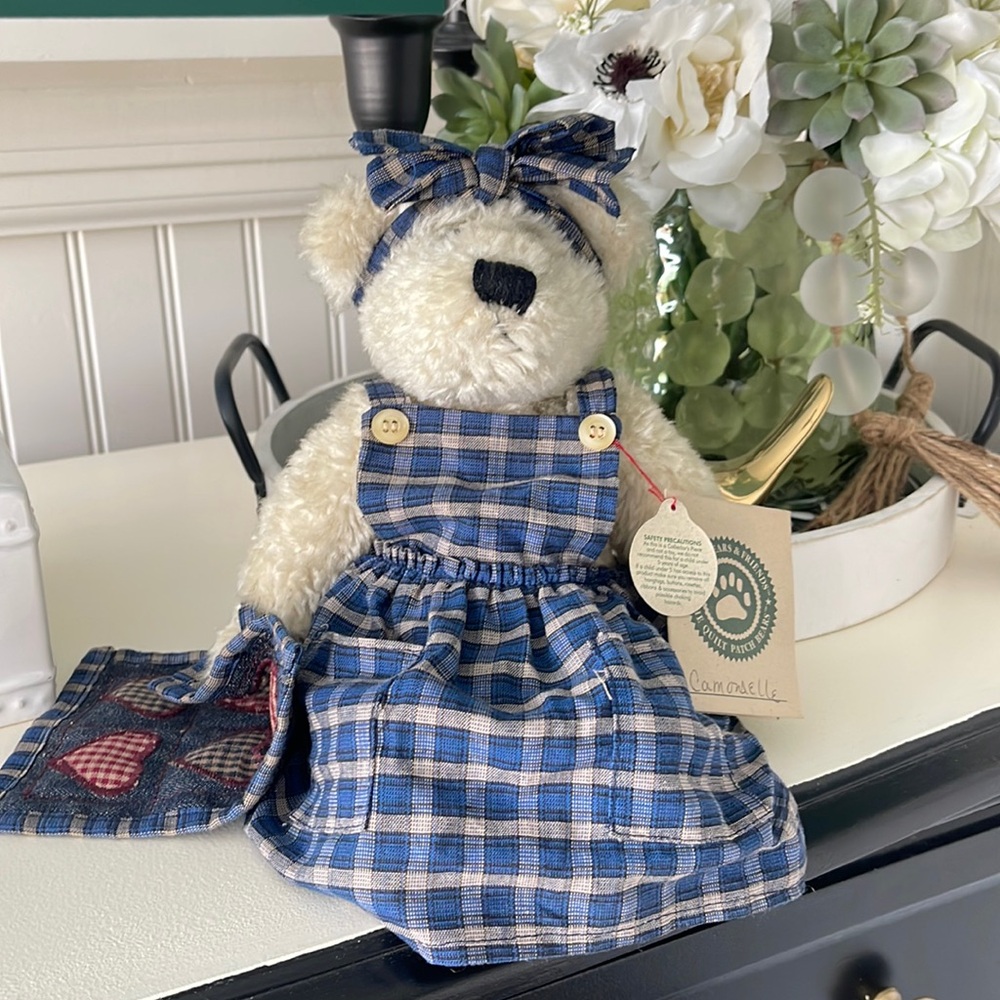 Boyd’s Bears Camomile teddy bear quilt patch bear